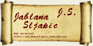 Jablana Šljapić vizit kartica